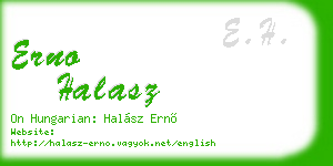erno halasz business card