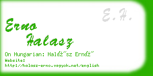 erno halasz business card